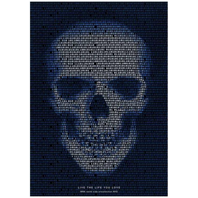 アートポスター│A4サイズ│プロ仕様 高解像度│バイナリースカル 個性