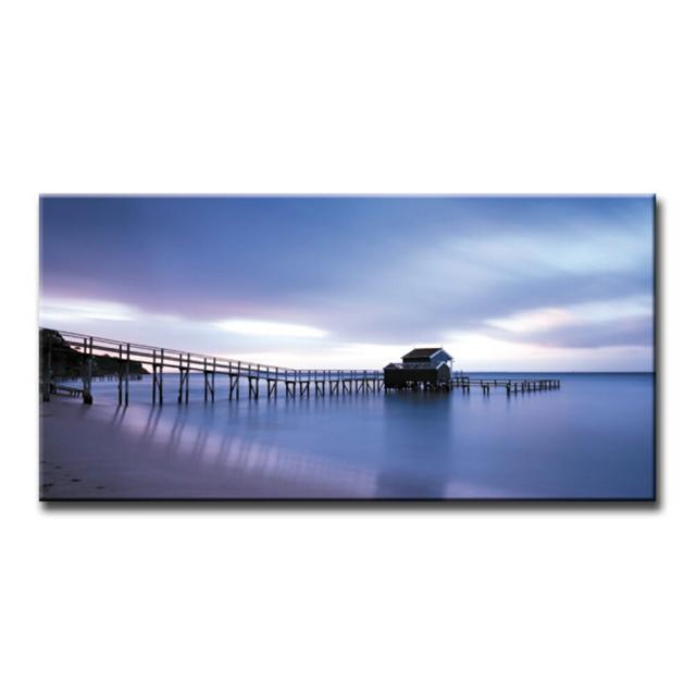 絵画 インテリア USART SUNRISE アートパネル 横長 絵 朝焼け おしゃれ インテリア 壁掛け 新築 壁絵 飾り 装飾 壁 軽量 軽い Print on Canvas キャンバス ファブリックボード 写真 フォトパネル 水平線 太陽 海岸 海 砂浜 グラデーション 東京アートラボ