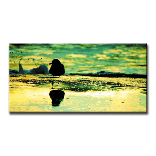 絵画 インテリア USART シーガル カモメ ファブリックパネル 横長 絵 おしゃれ インテリア 壁掛け 新築 壁絵 飾り 装飾 壁 軽量 軽い Print on Canvas キャンバス ファブリックボード 写真 フォトパネル 鳥 波打ち際 海 ウミカモメ 東京アートラボ