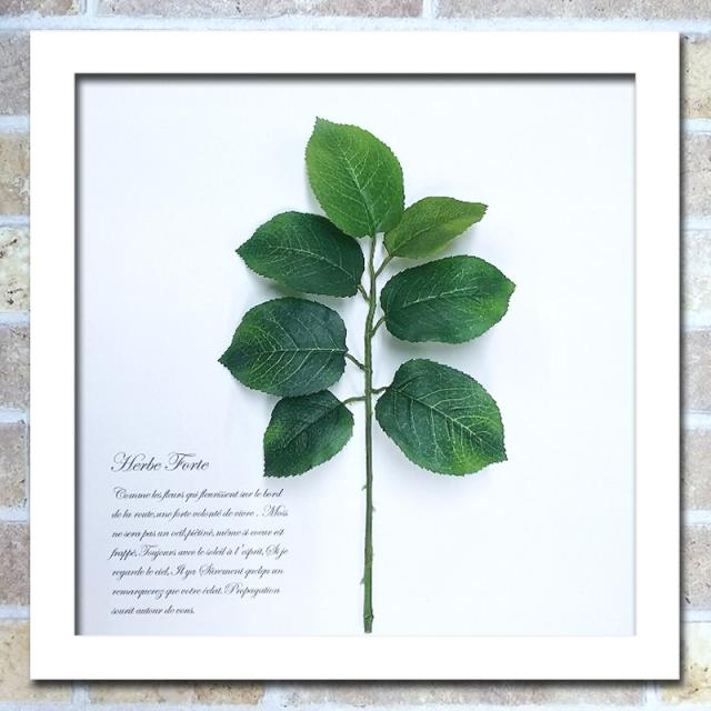 レモンリーフ リーフパネル 手軽に飾れるインテリアアート フェイクグリーン おしゃれ 壁掛け ホワイト 韓国 額入り 額付き おうち時間 丁寧な暮らし スタイリッシュ キッチン リビング 華やか 耽美 作家 植物 カフェ レストラン 癒し ハーブ ブーケ 東京アートラボの通販は