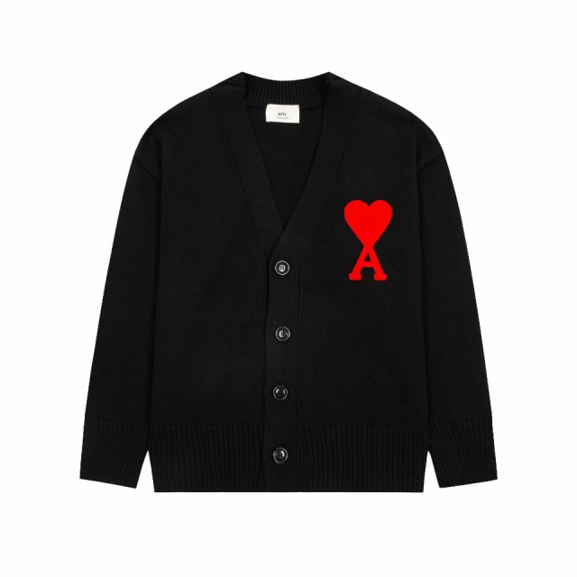 AMI PARIS アミパリ カーディガン セーター 薄手 ハートロゴクルー