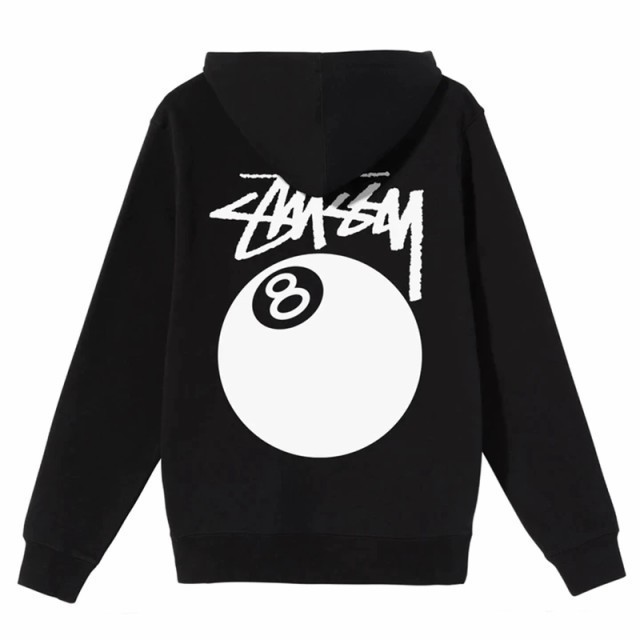 ステューシー 8 BALL ZIP HOOD スウェット パーカー BLACKreebok