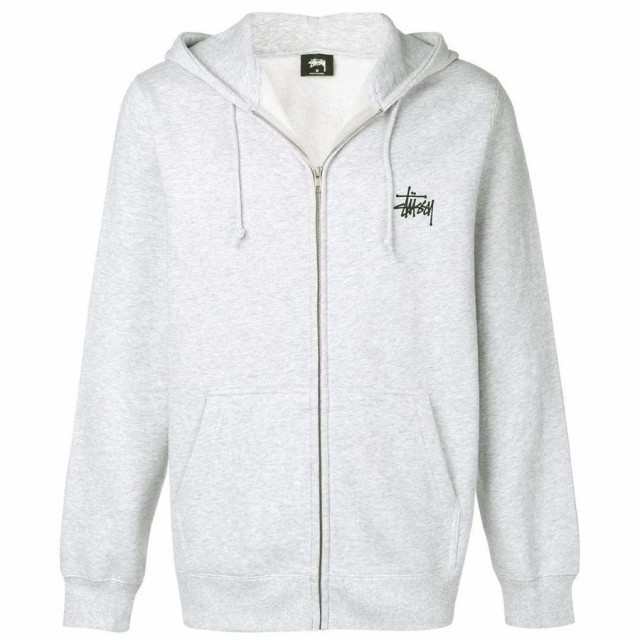 【普及型】【新品】ジップアップパーカー BASIC STUSSY ZIP HOOD グレー トップス