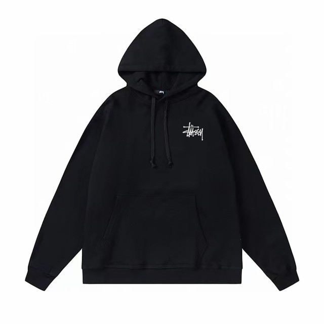 特典進呈Stüssy ステューシー　ジップアップパーカー　黒　Lサイズ トップス