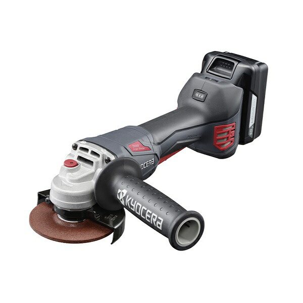 京セラ DG181L5 18V-100mm 充電式ディスクグラインダ− パドルスイッチ＆ブレ−キ付 最大出力900Wのハイパワー 5000mAh電池パックx1個+充電器付セット 新品 リョービの通販は 26,952円