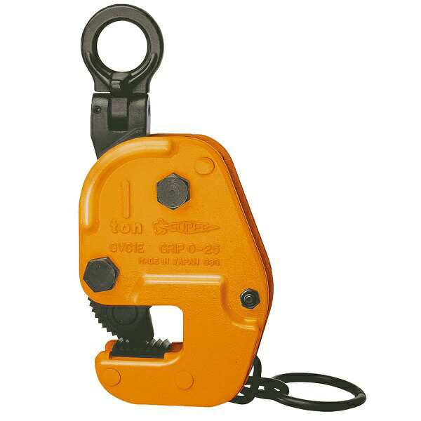 在庫処分 新品 スーパーツール GVC1E 鋼材用クランプ ヨコ吊クランプ 容量:1ton ロックハンドル式 自在シャックルタイプ クランプ範囲:0の通販は