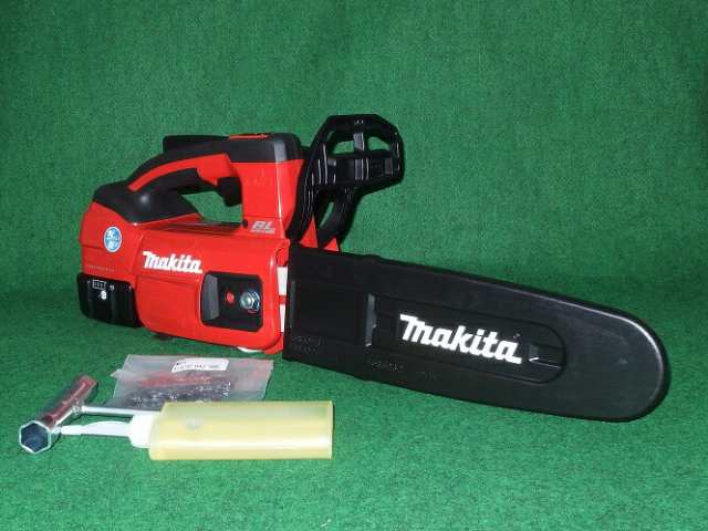 マキタ MUC254DGNR 18V充電式チェーンソー ガイドバ−長さ250mm M11専用薄型スプロケットノ−ズバ−仕様 赤 6.0Ahバッテリ2個付セット ちょい軽 新品の通販は