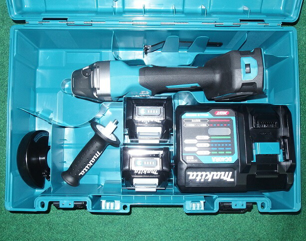 マキタ GA019GRMX 40Vmax-100mm 無線連動対応充電式ディスクグラインダ パドルスイッチ・ダイヤル変速付 4.0Ahバッテリx2個+充電器付セット 新品の通販は