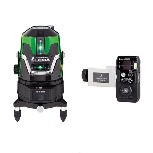 シンワ測定 69741 レーザーロボ LEXIA グリ−ン 51+自動追尾回転台+受光器セット 通り芯2本・横・地墨 新品 代引不可 レクシア 70845