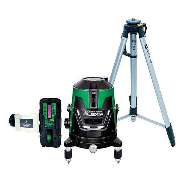 シンワ測定 70854 レーザーロボ LEXIA グリ−ン 41 縦ライン3本・横・地墨 受光器+三脚付セット 新品 レクシア 70844_1