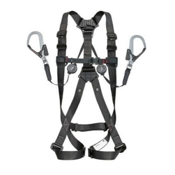タジマ A3GSLER-WL2BK ハ−ネスGS 黒 ER150 ダブルL2セット 大重量者用 125kg以下 Lサイズ 巻取式ダブルランヤードのハーネスセット 新規格対応 新品