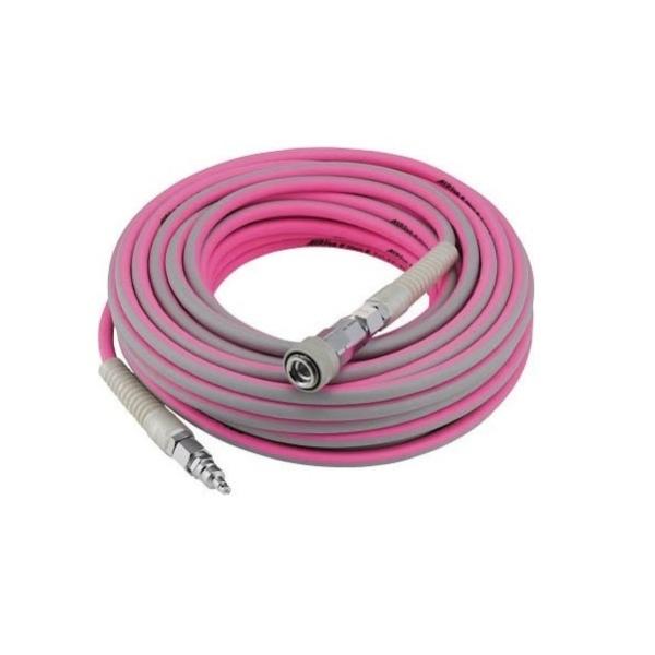 マッハ AR-630P ロック一発カプラ付高圧用エアーライズホ−ス φ6x30m ピンク＆グレ− 新品 フジマック AR630
