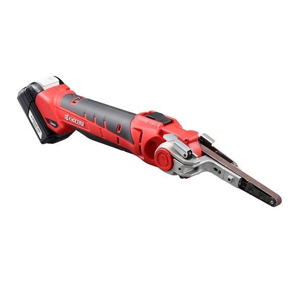 京セラ BBY-1110L2 10.8V 充電式電気やすり 2500mAh電池パックx1個+充電器付セット 作業に合わせて角度調節できる可変ヘッド ベルトサンダ 新品 リョー ビ BBY1110L2