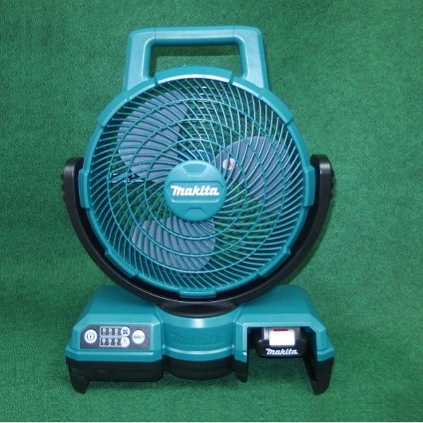 マキタ CF202DZ+BL1015+DC10SA 10.8V 自動首振機能付充電式ファン 羽根径235mm 青 1.5Ahバッテリx1個+充電器付セット 新品 扇風機