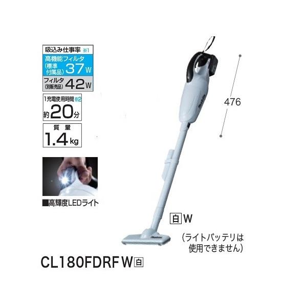 マキタ CL180FDRFW+サイクロンユニット+ソフトバッグセット 18V充電式クリーナー カプセル式 白 A-67169 A-67153 新品