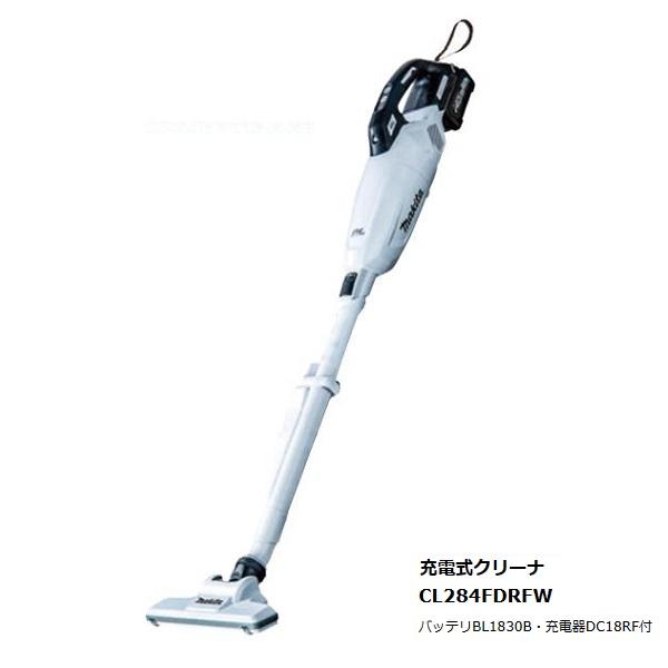 マキタ CL284FDRFW 18V充電式クリ−ナ− カプセル式 ワンタッチスイッチ式 吸込仕事率125W 集じん容量730ml 低騒音65db 白 新品