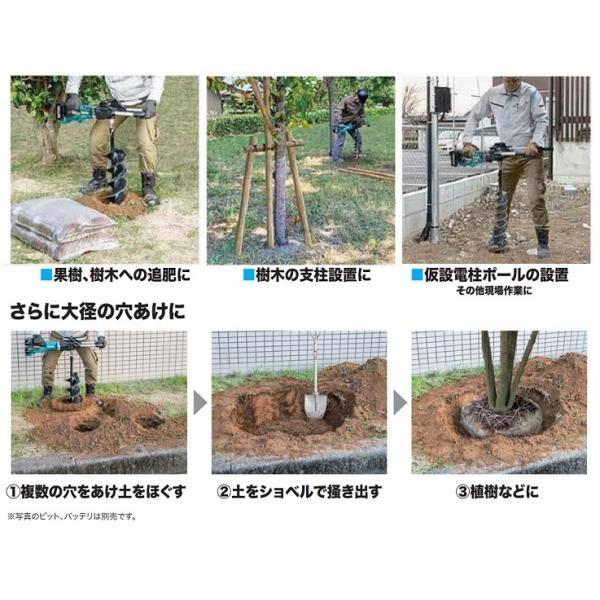 マキタ DG002GZ+BL4025x2+DC40RA 40Vmx 充電式アースオ−ガ オ−ガビット直付け仕様 2.5Ahバッテリx2個+1口充電器付セット ア−スオ−ガビット別売 新品 代引不可 DG001GZ後継機種_2