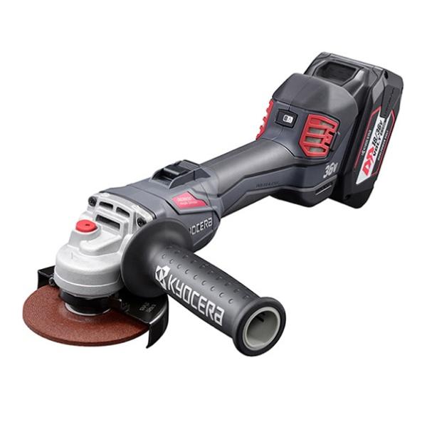 京セラ DG3600L2 36V-100mm充電式ディスクグラインダ− AC機並みのハイパワ− スライドスイッチ 2500mAh電池パック1個+充電器付セット 新品 リョービ