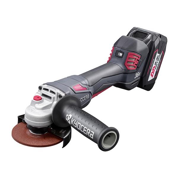 京セラ DG3600PL2 36V-100mm充電式ディスクグラインダ− AC機並みのハイパワ− パドルスイッチ 2500mAh電池パック1個+充電器付セット 新品 リョービ