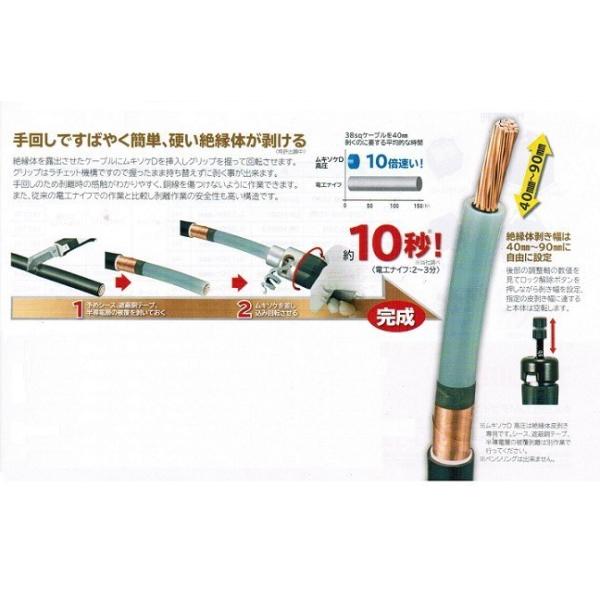 タジマ DK-MSDK150 ラチエット式絶縁体剥離工具 ムキソケ D 高圧 手回し専用 適合電線サイズ150mm 新品 DKMSDK DKMSDK150