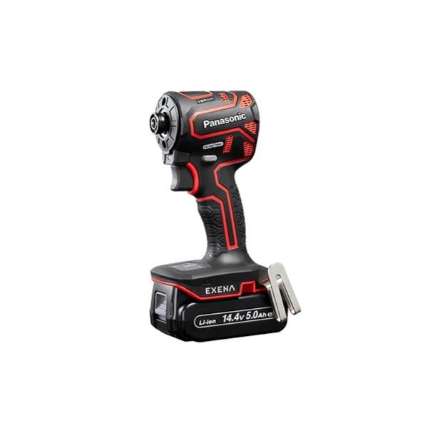 パナソニック EZ1PD1J14D-R 14.4Vインパクトドライバ− EXENA 14.4V-5.0Ah電池パックx2個+充電器付セット 業界最短ヘッドサイズ 赤 新品 EZ1PD1J14D