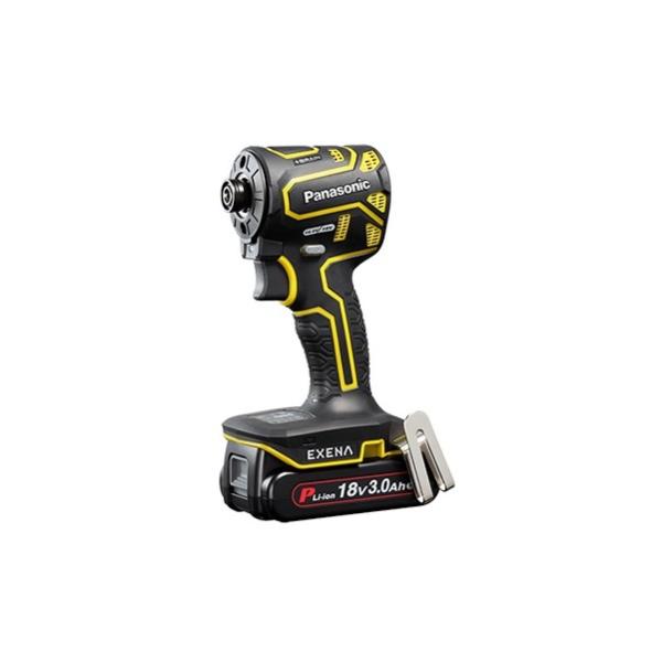 パナソニック EZ1PD1N18D-Y 18Vインパクトドライバ− EXENA 18V-3.0Ah電池パックx2個+充電器付セット 業界最短ヘッドサイズ 黄 新品 EZ1PD1N18D