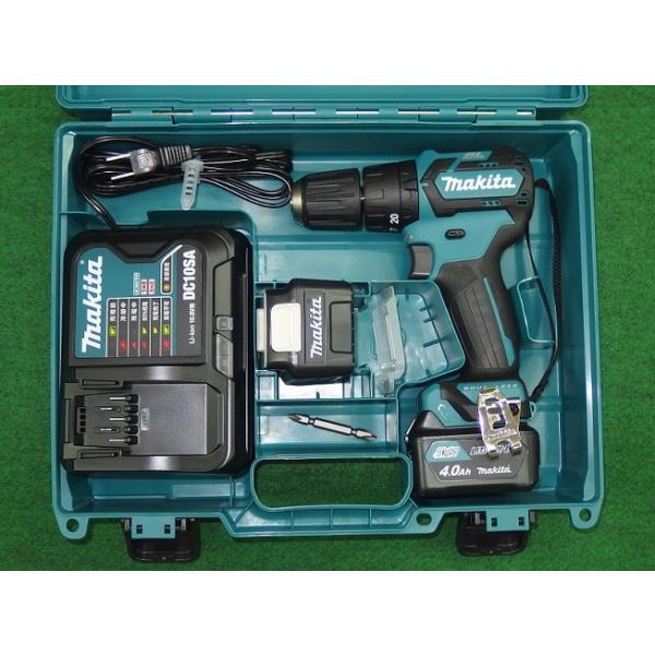 マキタ HP332DSMX 10.8Vブラシレス振動ドライバドリル 最大締付トルク:32N・m 10.8V-4.0Ahスライド式バッテリ2個付セット 青 新品