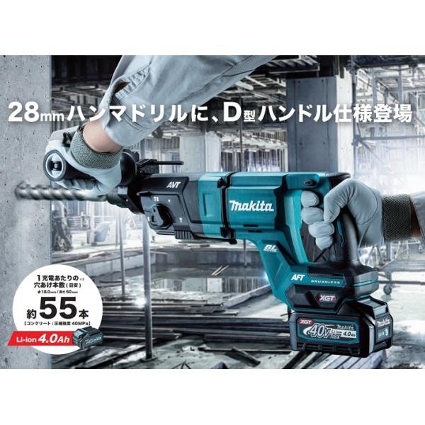 マキタ HR007GZK 40Vmax-28mm 充電式ハンマドリル Dハンドル仕様 無線連動対応 本体+ケース バッテリ・充電器別売 新品