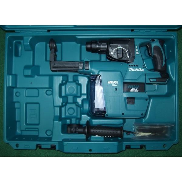 マキタ HR244DZKV 18V-24mmAPTハンマドリル 本体+集じんシステム:DX01+ケ-ス バッテリ・充電器別売 青 新品 HR244