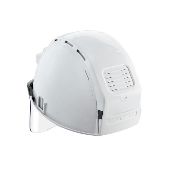 タジマ HSWSB2 セフメット べ−シックセット 乾電池式ヘッドライトMD+シールド付 ホワイト 新品 ヘルメット TJM_1