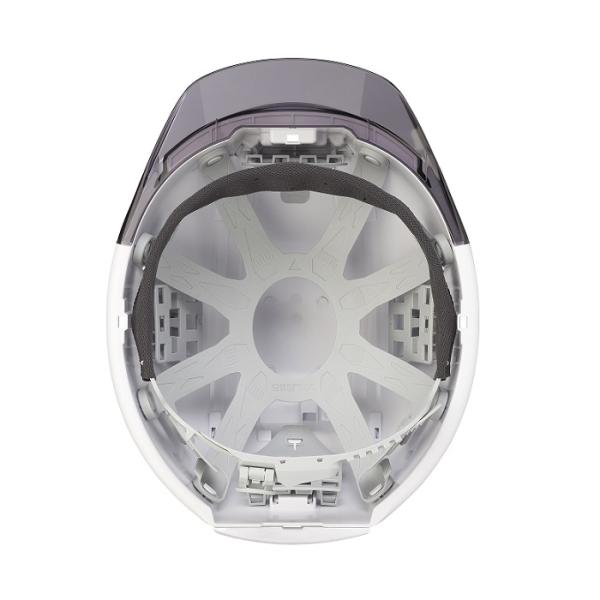 タジマ HSWSB2 セフメット べ−シックセット 乾電池式ヘッドライトMD+シールド付 ホワイト 新品 ヘルメット TJM_2
