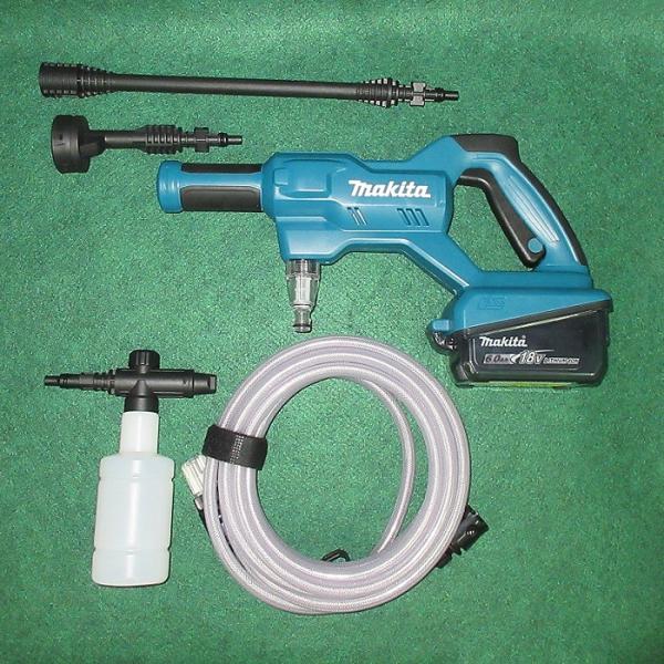 マキタ MHW180DZ+BL1860B+DC18WC 18V充電式洗浄機 常用吐出水量:2.5L/min High 常用吐出圧力:2.4Mpa 水道 High 噴射モ−ド5種類 給水方式3種類 6.0Ahバッテリx1+充電器付セット 新品_1