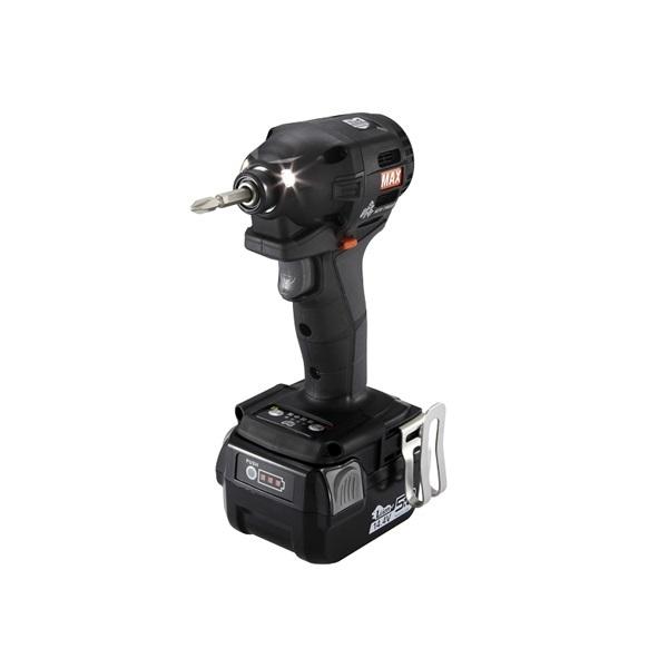 マックス PJ-ID153K-B2C/1450A 14.4Vブラシレスインパクトドライバ スライド式正逆転スイッチタイプ 5.0Ah電池パック2個付セット 黒 新品 MAX PJID153