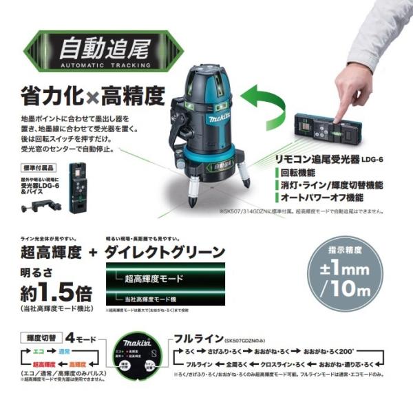 マキタ SK314GDZN 10.8V充電式 グリーンレーザー墨出し器 おおがね 