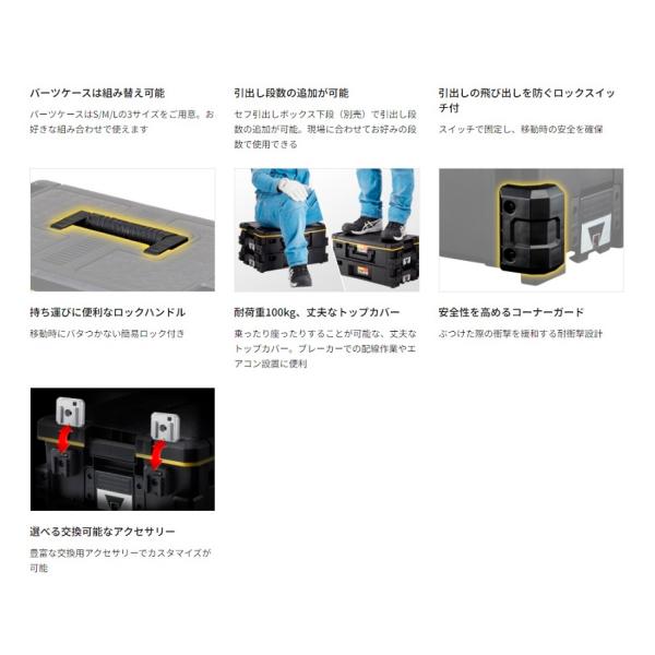 タジマ TB-HBOX2 セフツ−ルボックス セフ引き出しボックス2段セット 最大積載量20kg 耐衝撃設計 新品 代引不可 TBHBOX2 TJM_3