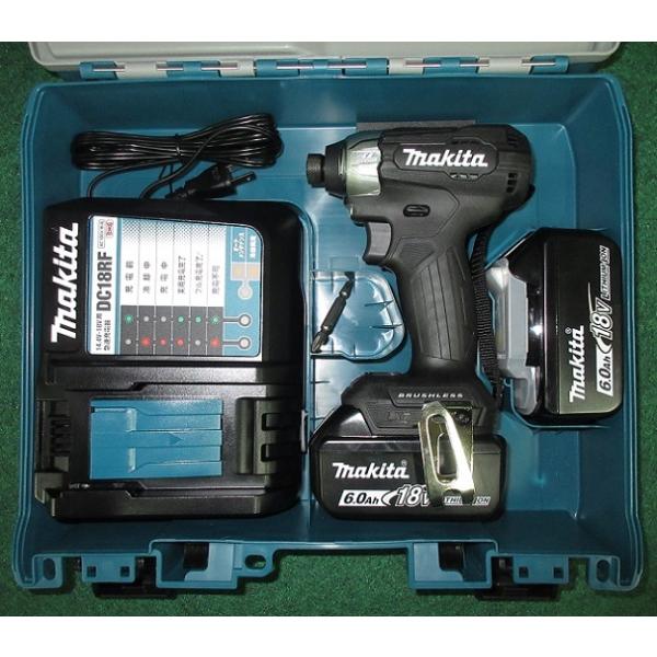 マキタ TD157DRGXB 18Vブラシレスインパクトドライバ 最大締付トルク:140N・m 6.0Ahバッテリ2個+充電器付セット 黒 軽量＆スリムボデイ ビット振れを大幅に軽減 新品