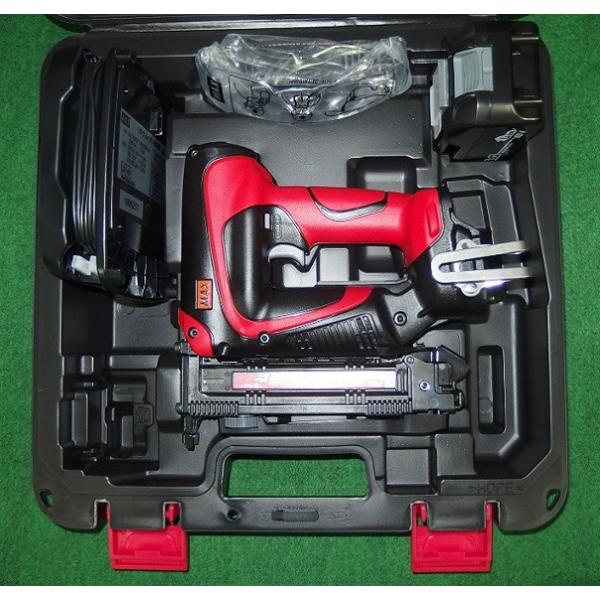 マックス TJ-25/10J-BC/1850A 18V充電式タッカ 10mm-J線用 本体+充電器+5.0Ah電池パックx1個+ケースセット 新品 MAX TJ25 10J