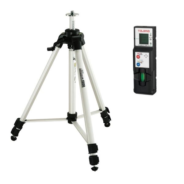 送料無料 タジマ ZEROB-KJY ブル−グリーンレーザー ゼロブル− 4方向縦・水平110° 乾電池仕様 受光器・三脚付セット 新品 代引不可 一部地域発送不可 ZERO BLUE