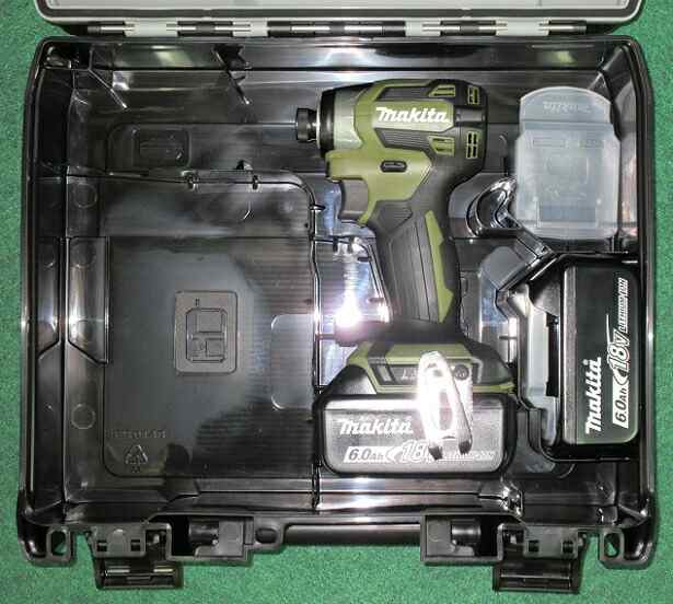 マキタ TD173DXO 18V ブラシレスインパクトドライバ 最大締付トルク180N・m 6.0Ahバッテリ2個付セット 充電器別売 オリ−ブ 使いやすさ さらに極まる 新品
