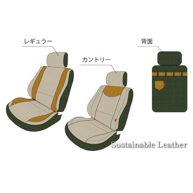 【フルセット S-GL用】Sustainable Leather ハイエース 200系 シートカバー デニム 1型 2型 3型 4型 前期 後期 (5型) 6型 S-GL ナロー ワイド 内装パーツ_1