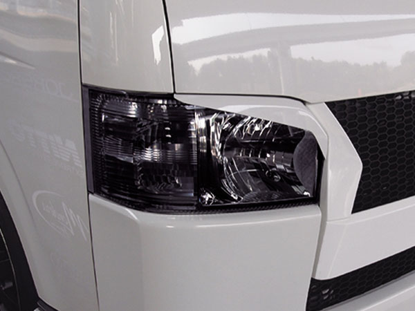 ヘッドアイライン タイプ1 ハイエース 4型 ナローワイド共通 未塗装 ヘッドライトドレスアップパーツ