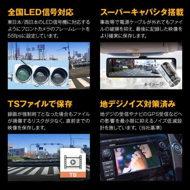 MAXWIN(マックスウィン) ドライブレコーダー 前後 2カメラ 同時録画 フロントカメラ分離 1080P 車外リアカメラ MDR-C014A　昌騰_10