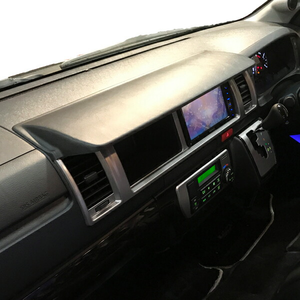 スタイリッシュモニターバイザー レザー調 200系 ハイエース ワイド 1型 2型 3型 ナビバイザー 日射し除け 日焼け防止 革 レガンス LEGANCE 内装 インテリア パーツ