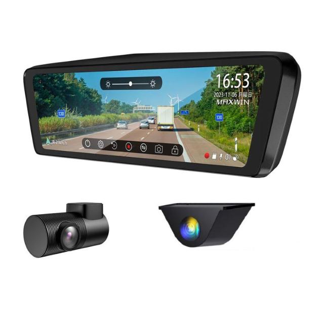 MAXWIN フロントカメラ分離式ミラー交換型9.88インチデジタルインナーミラー 車内・車外設置リアカメラの通販は