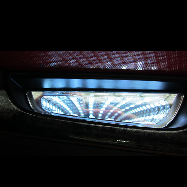 ハイエース 200系 用 ドアポケット イルミネーションLED ブラックホール TOYOTA トヨタ ブルー ホワイト 2個セット LED インテリア 電装 ミラー加工 内装 パーツ インテリア_1