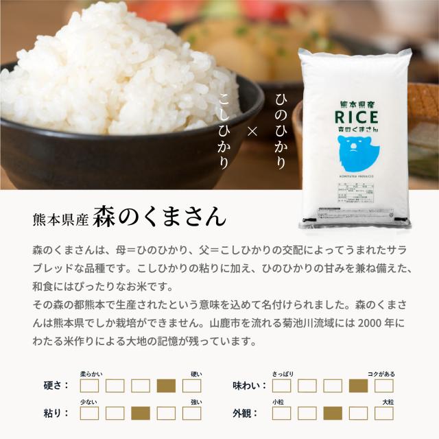 米 お米 30kg 森のくまさん 熊本県産 令和7年産 玄米30kg 精米27kg 
