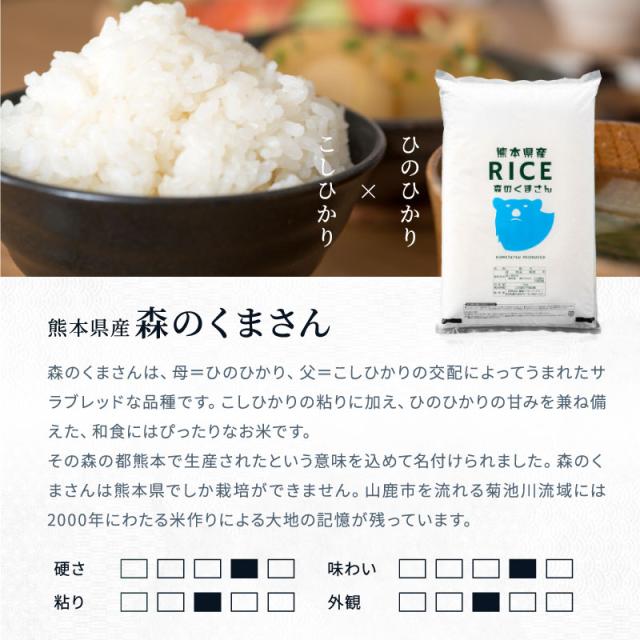 米 お米 18kg 森のくまさん 無洗米 熊本県産 令和7年産 20kg こめたつ_7