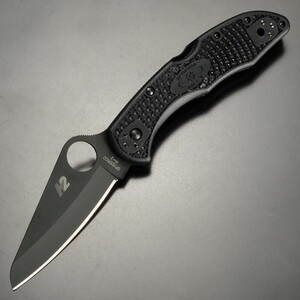 【新品、本物、当店在庫だから安心】 Spyderco ソルト2 折りたたみナイフ オールブラック 直刃[50303] その他