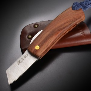 後藤渓 ミニ折りたたみナイフ 肥後守型 カスタムナイフ 天然木材ハンドル [ パーロッサ ][ags44233]の通販は 5,060円