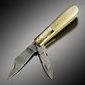 Damascus 折りたたみナイフ Double Damasus Barlow トラッパー[bdm1226r]の通販は